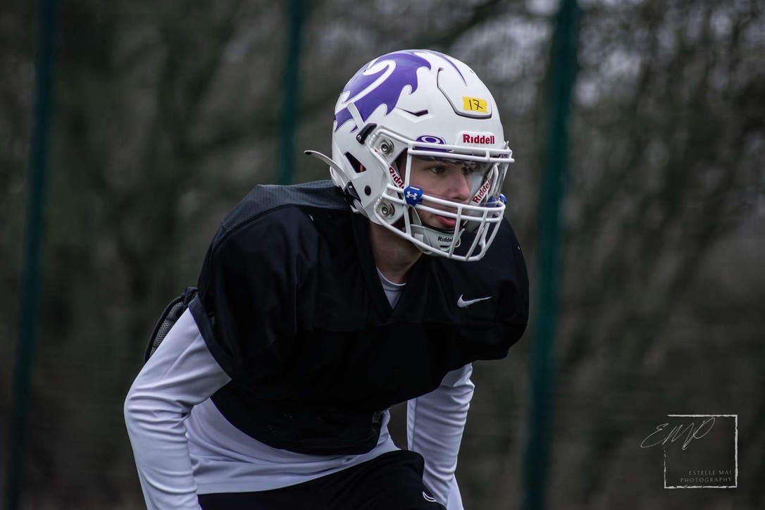 American football action shot